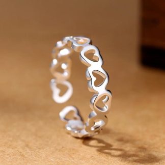 Sterlingsilber Herzförmiger Ring für Damen